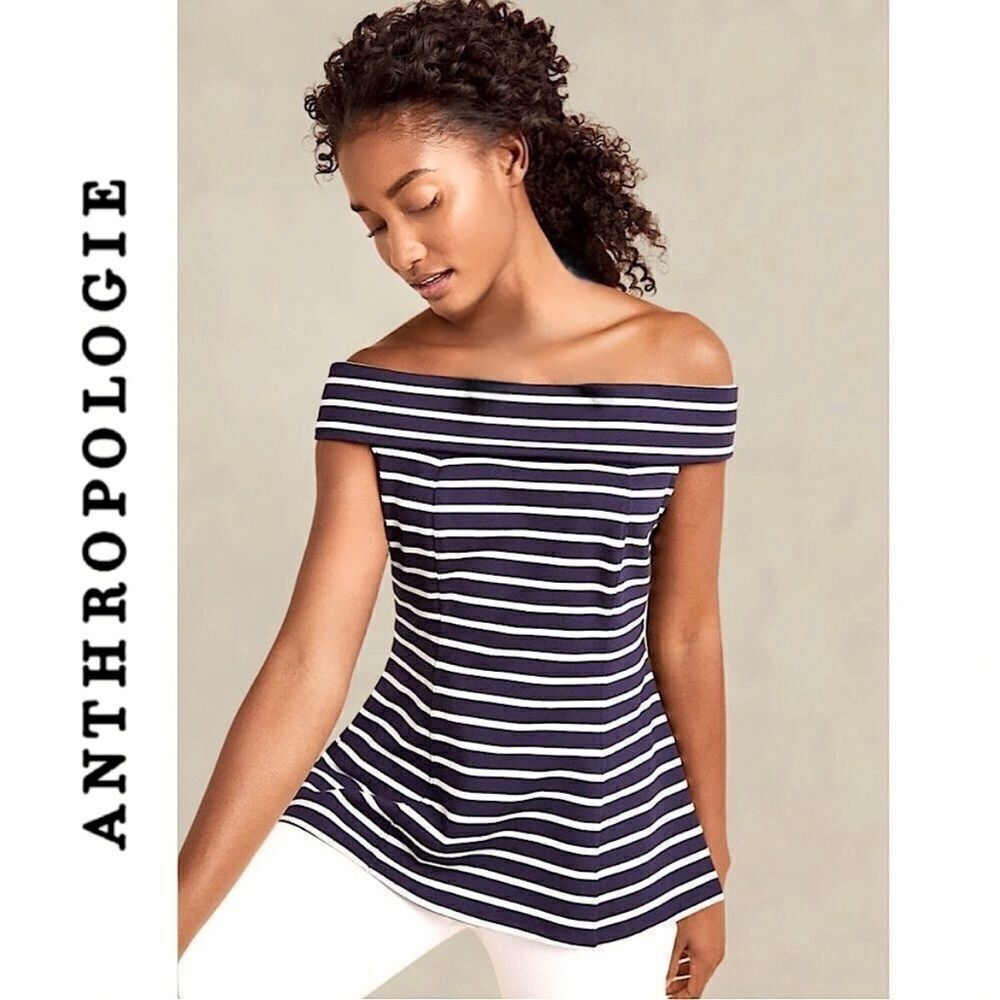 NWT Anthropologie Maeve Structured Off-The-Shoulder Top
